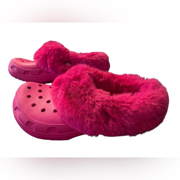 CROCS CLASSIC MAMMOTH CLOG Cotton Candy Pink Size M6/W8 Fur Slip On - Picture 2 of 4